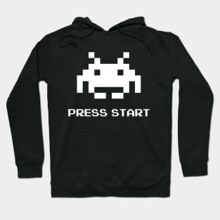 Press Start Space Invaders Hoodie